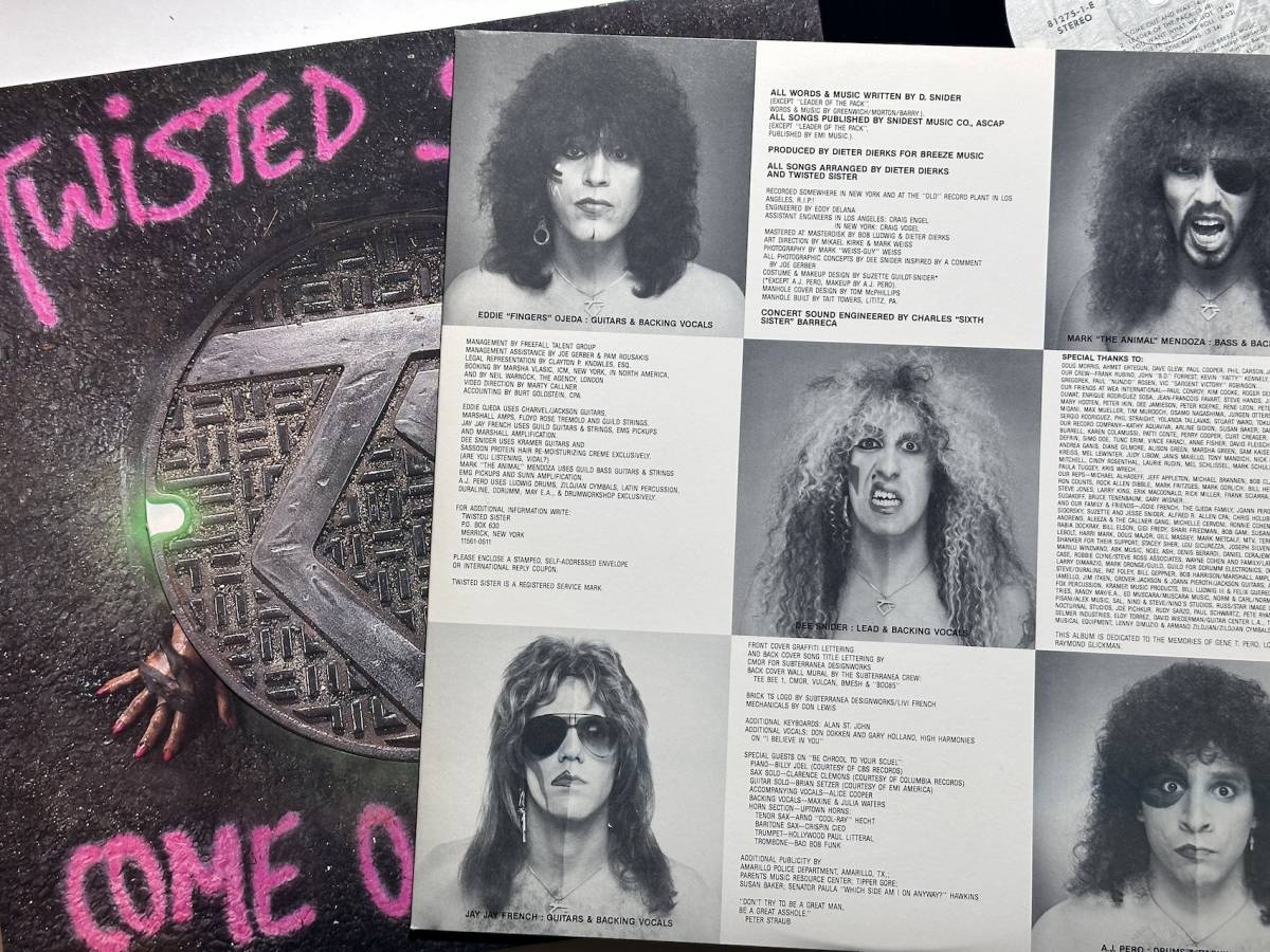 Twisted Sister・Come Out And Play　US LP　オリジナル変形ジャケット_23121203