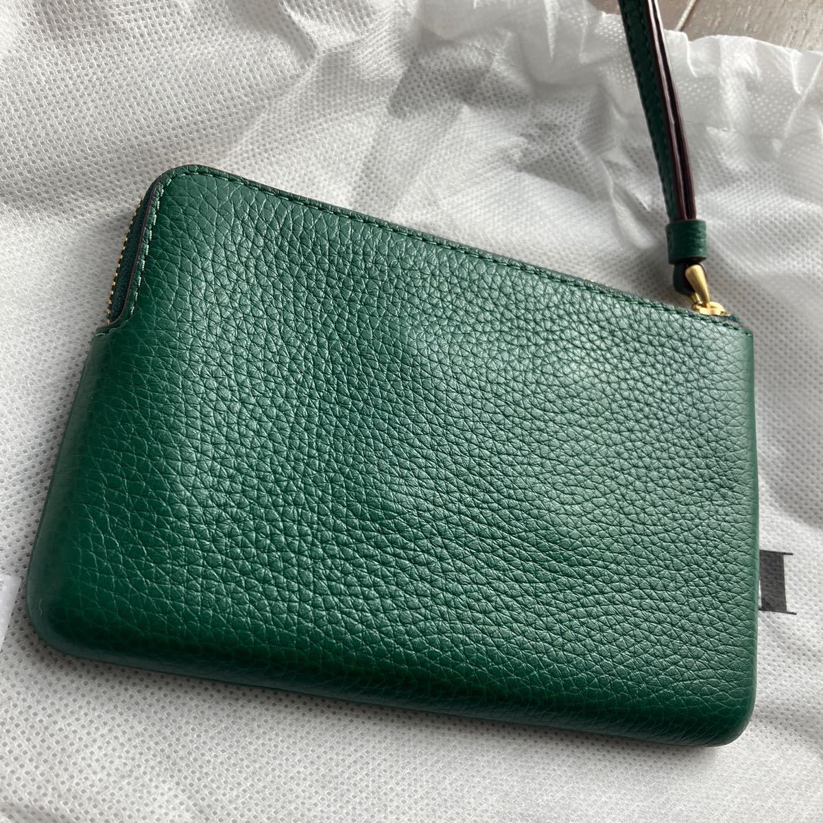 COACH 緑 ポーチ 送料込 新品 25300円 COACH X ディズニー100周年コラボ