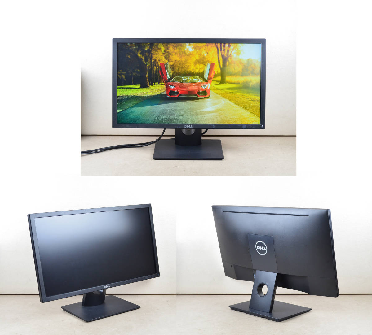 在庫処分！2台セット　DELL/HP　23型ワイド　フルHD　DP端子　LED　ディスプレイ　①_画像1