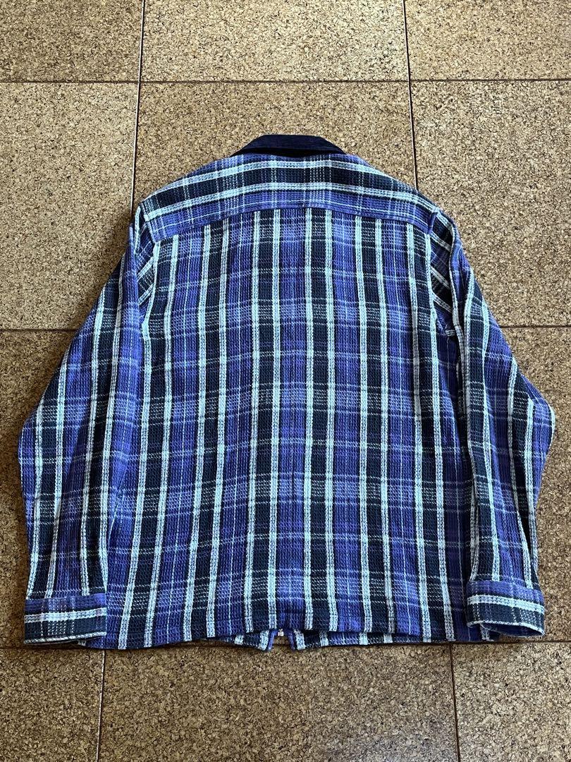 中古 Lサイズ Supreme Plaid Thermal Zip Up Shirt シュプリーム　プレイド　サーマル ジップ　アップ　シャツ