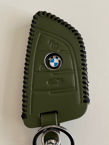 BMW Xタイプ GRスープラ 牛革ぴったりフィットケース Z4 GR supra GRスープラ スマートキーケース キーケース カーキ色縫い糸黒 1_画像1