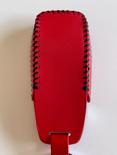 牛革 ベンツ 現行モデルEクラス ぴったりフィットケース W222 W213 W205 X253 ベンツス マートキーケース 赤色縫い糸黒 1