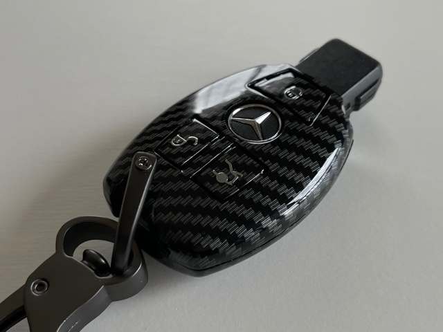 メルセデスベンツ カーボン調 ABS樹脂キーケース 軽さ剛性 硬度 耐衝撃性 ベンツキーケース ベンツスマートキーケース キーレスケース 1_画像6