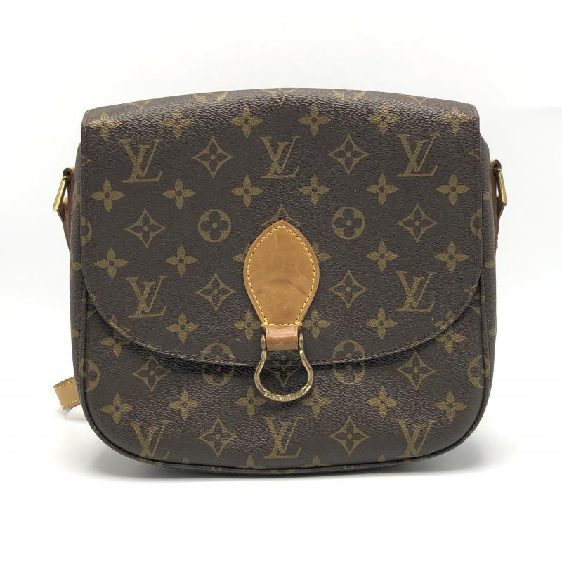 【中古】LOUIS VUITTON サンクルーMM ショルダーバッグ M51243 モノグラム ブラウン ルイ・ヴィトン[240066132660]