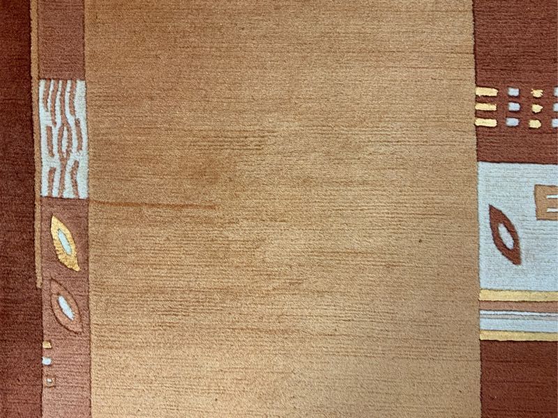 ランナー★オレンジブラウン★243×83cm インド産 絨毯 ラグ アンティーク家具 ハンドメイド トライバル カーペット 02AJSRL231207005E_画像5