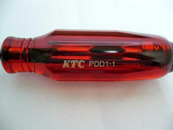 KTC 樹脂柄ドライバー PDD1-1 貫通タイプ No.1プラス クロス(+)