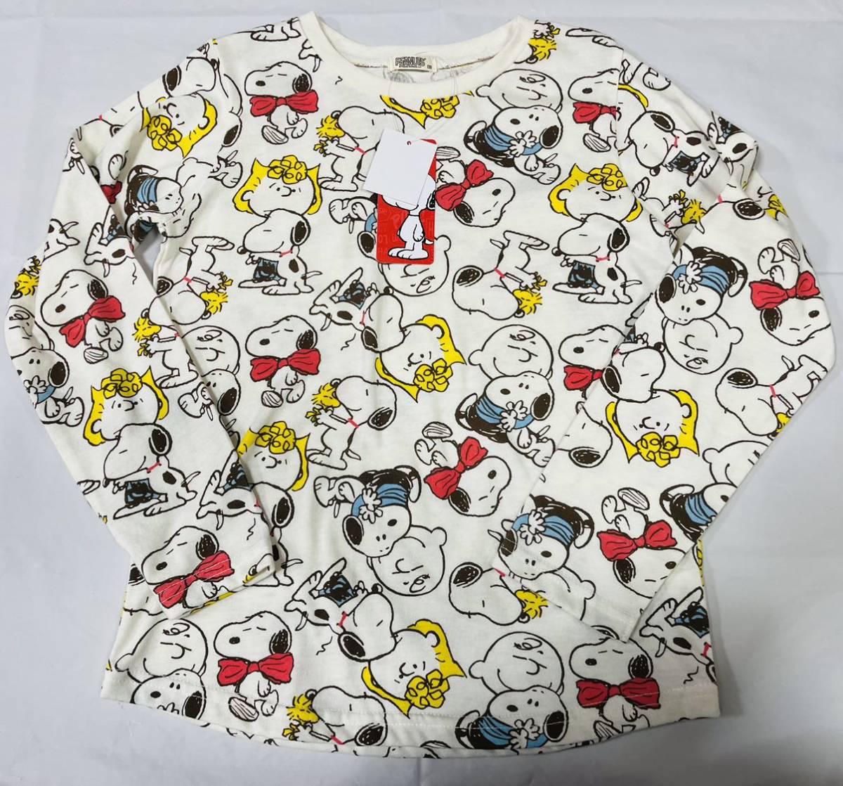 *5372* super-discount sale!! new goods ... clothes long sleeve T shirt size110 1 sheets * PEANUTS. Snoopy 