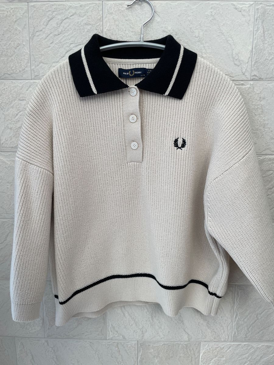 ニット 長袖 セーター フレッドペリー fred perry ポロ 7分袖 ニット 長袖 セーター フレッドペリー fred perry ポロ 7分袖