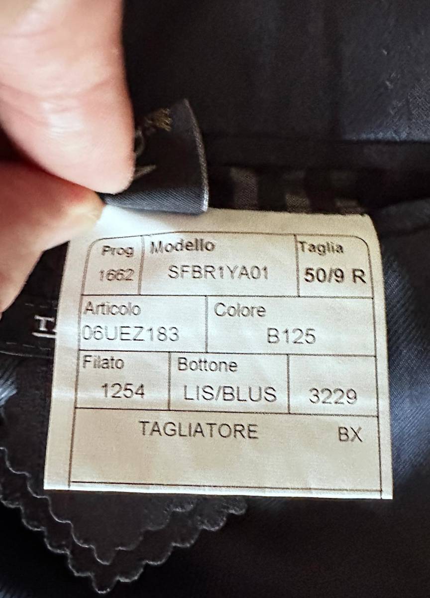 新品タグ付 イタリア TAGLIATORE SUPER110'S ウール ショールカラー タキシードスーツ ブラック シャドーチェック 織柄 サイズ50