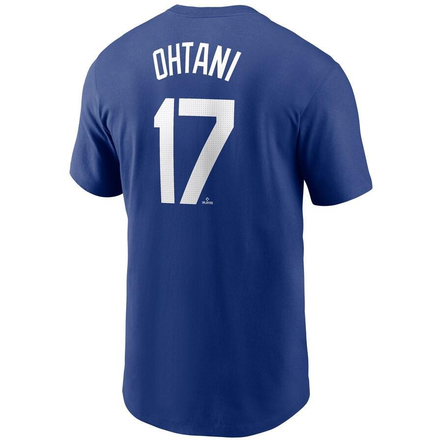 MLB公式 ドジャース 大谷翔平 ネーム&ナンバーTシャツ #17 Lサイズ ロイヤル 青 ナイキ 新品未使用 ナイキ NIKE OHTANI  メジャーリーグ