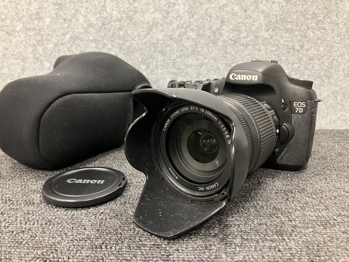☆【売り切り】Canon（キャノン）デジタル一眼カメラ EOS 7D lens CANON ZOOM LENS EF-S 18-200mm 1:3.5-5.6 IS_画像1