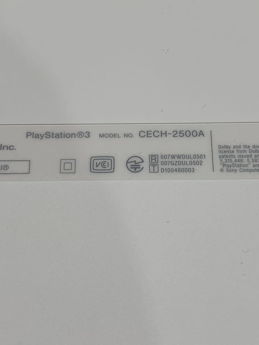 ◆【売り切り】SONY ソニー PlayStation3 PS3本体 CECH-2500A プレステ3 ホワイト ※付属、箱あり、通電ok_画像6