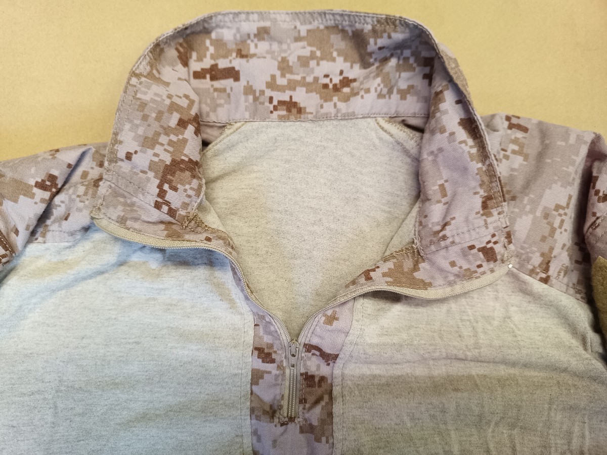 新品 実物！ USMC MARPAT FROG コンバットシャツ M-R 海兵隊 リーコン MEU 米軍 デザート マーパット フロッグ AOR1 _画像3