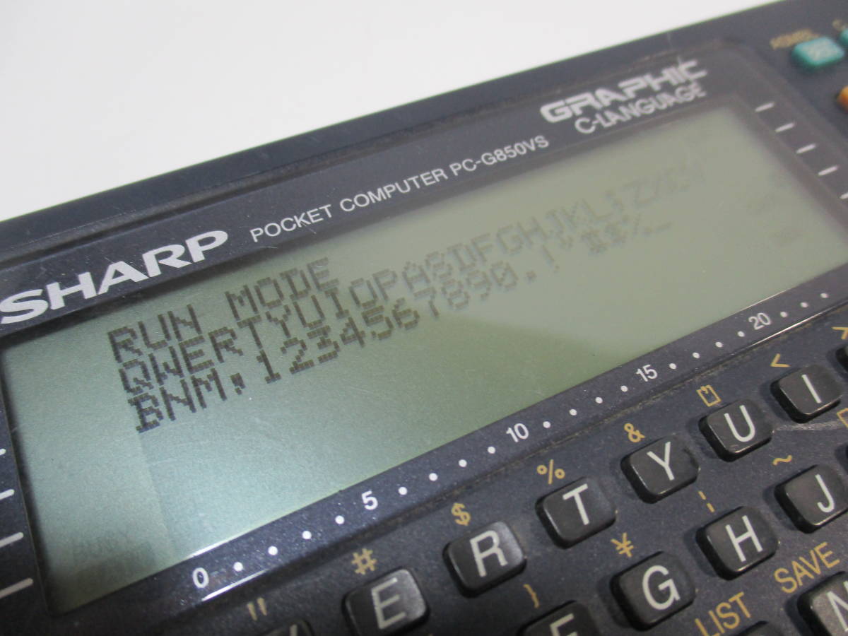 SHARP　シャープ　ポケットコンピュータ　PC-G850VS　通電確認済　現状品_画像9