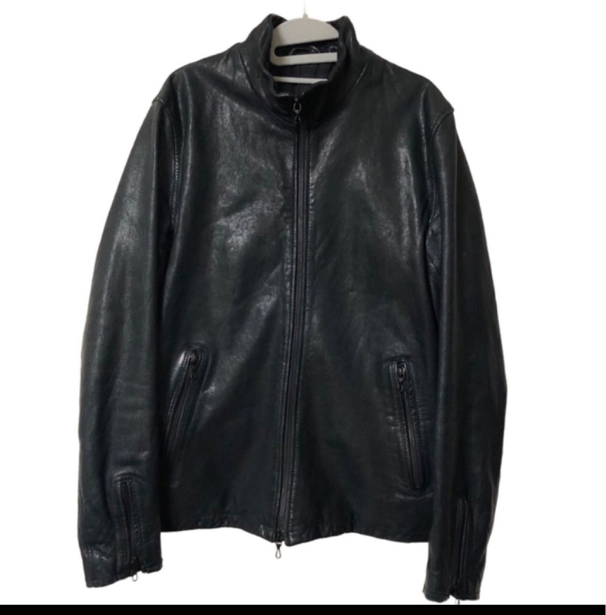 ナノユニバース ライダース ジャケット レザー ネイビー サイズM ナノユニバース ライダース ジャケット レザー ネイビー サイズM