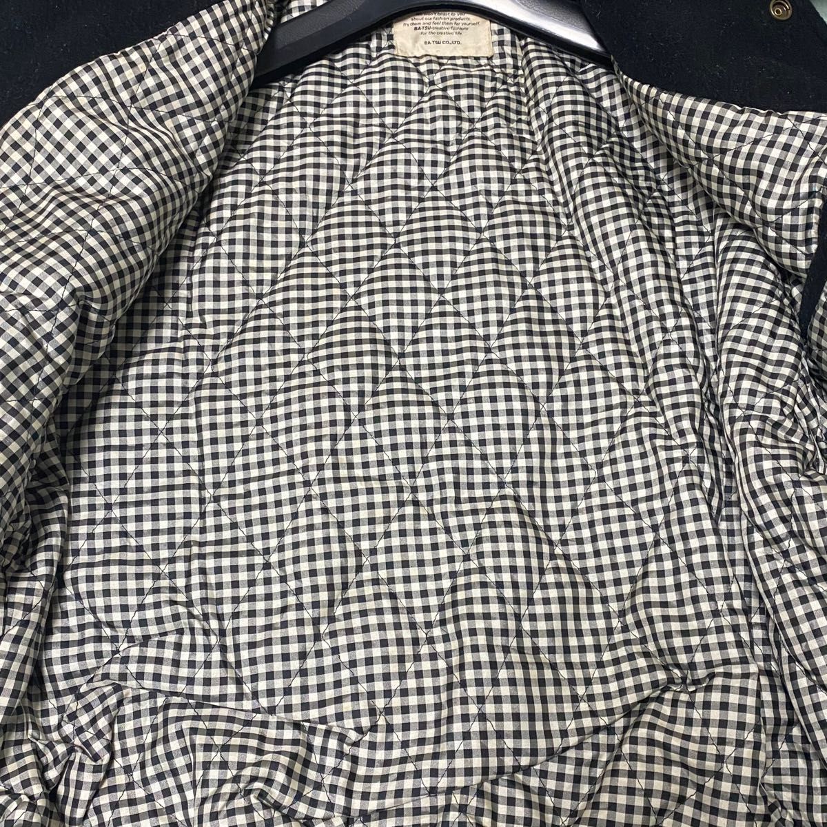 MEN'S BA-TSUメンズバツ スタジャン ウール レザー ブラック黒 MEN'S BA-TSUメンズバツ スタジャン ウール レザー ブラック黒