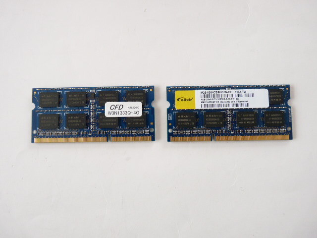 ★送料無料 Cellxir CFD W1333Q-4G DDR3-1333 PC3-10600S 4GB 2枚セット 中古品★_画像3