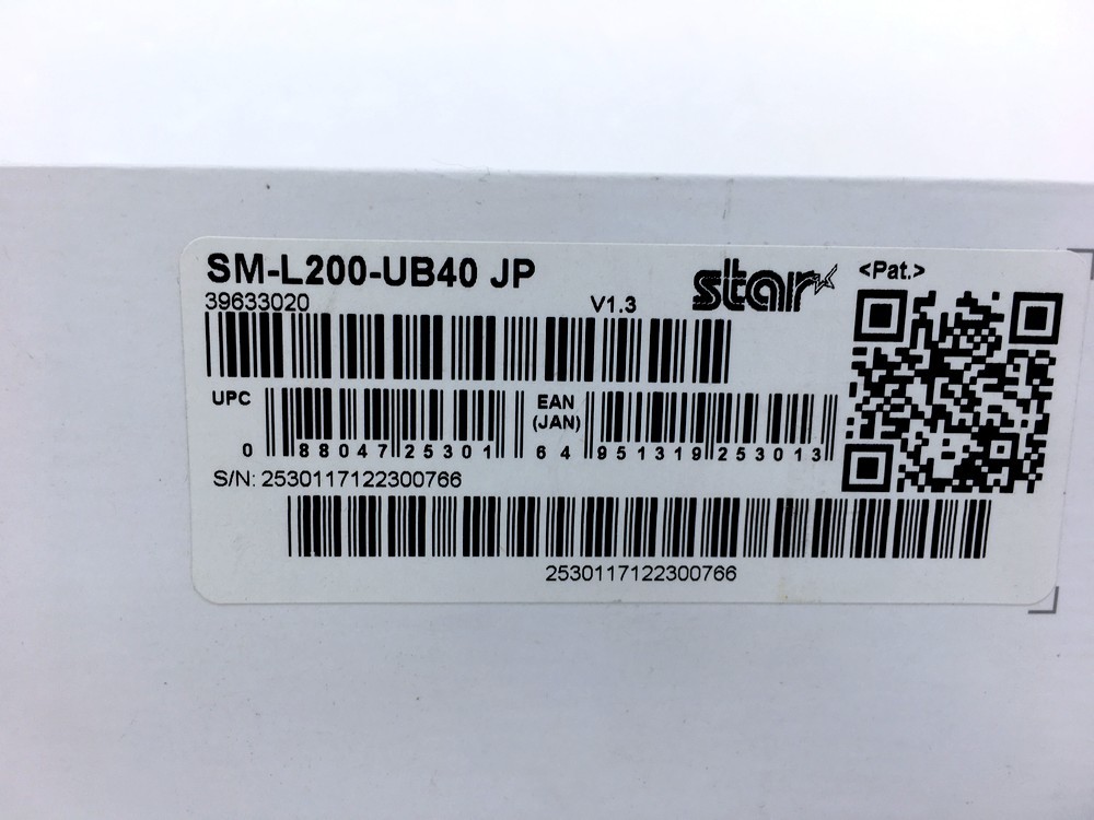 【同梱可】【60】未使用品 スター精密 SM-L200-UB40 JP モバイルプリンター レシートプリンター Bluetooth接続 マルチOS対応 コンパクト_画像7