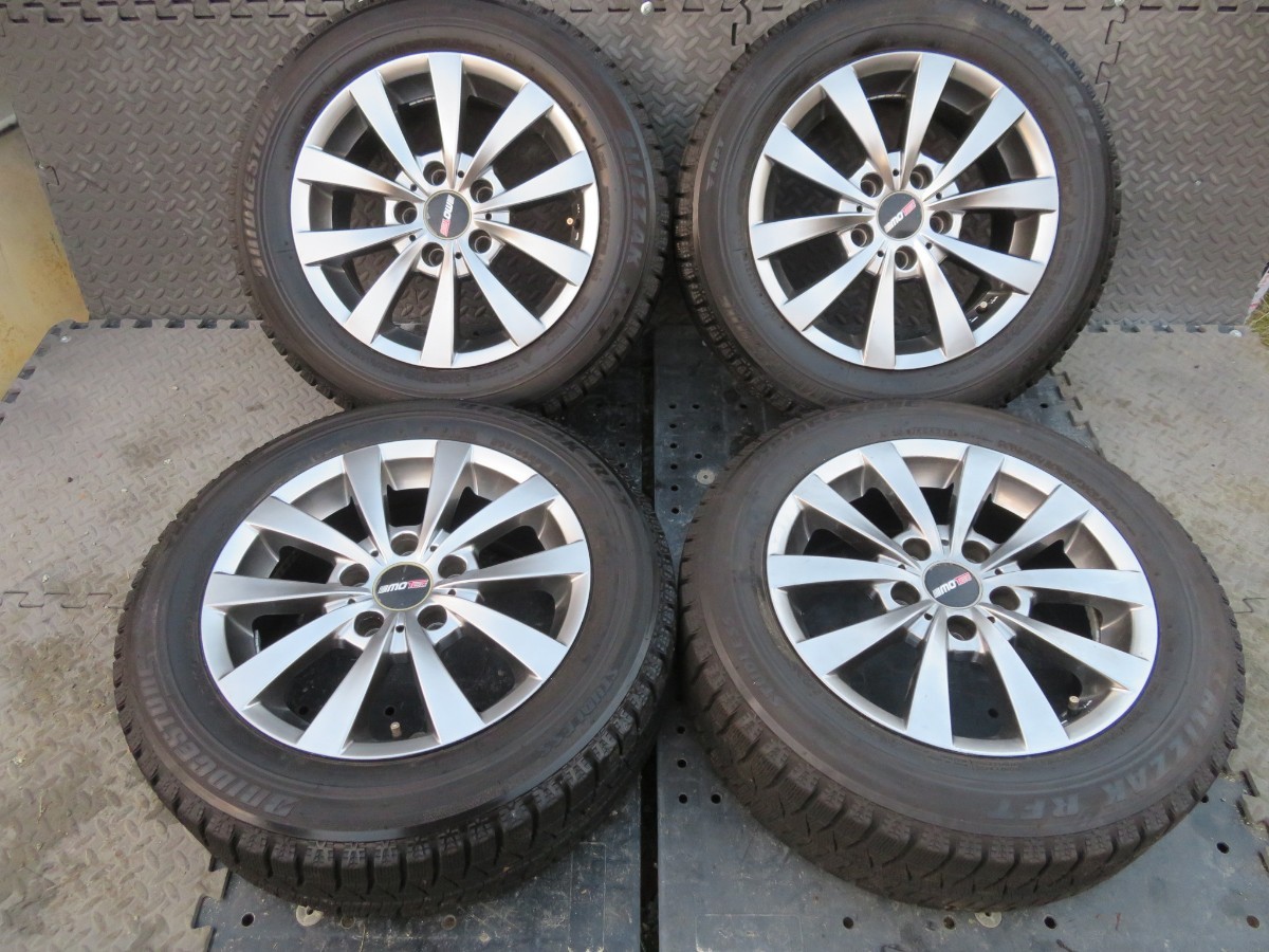 冬用!MOTEC ハイグロス 超バリ溝 BRIDGE STONE BLIZZAK RFT 205/60R16 BMW 3シリーズ F30 F31 F34 MINI ペースマン クロスオーバー R60 R61_画像1