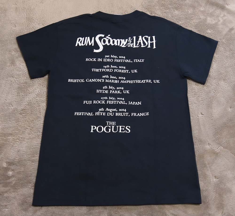 THE POGUES 2014ツアーTシャツ FUJIROCK★ザ・ポーグス/フジロック/TheClashザクラッシュ/joe strummerジョーストラマー_画像2