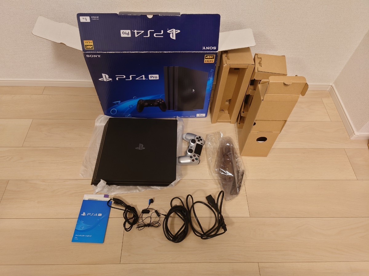 【1円スタート、動作確認済】PlayStation4 Pro ジェット・ブラック 1TB CUH-7000BB01