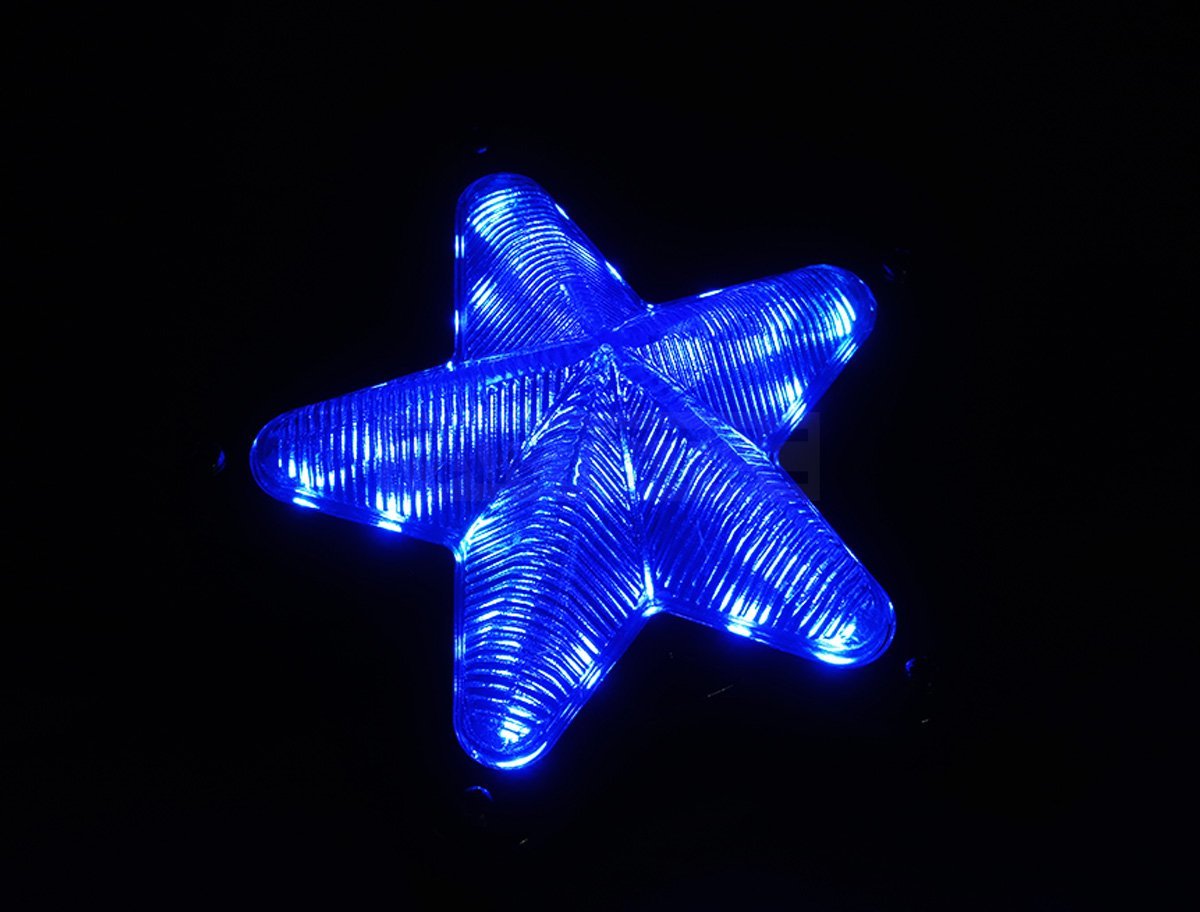 星型 LED サイドマーカー メッキ ブルー 青 12V 24V 兼用 10個セット トラック ライト ランプ 照明 デコトラ レトロ 星形 /146-174x10_画像7