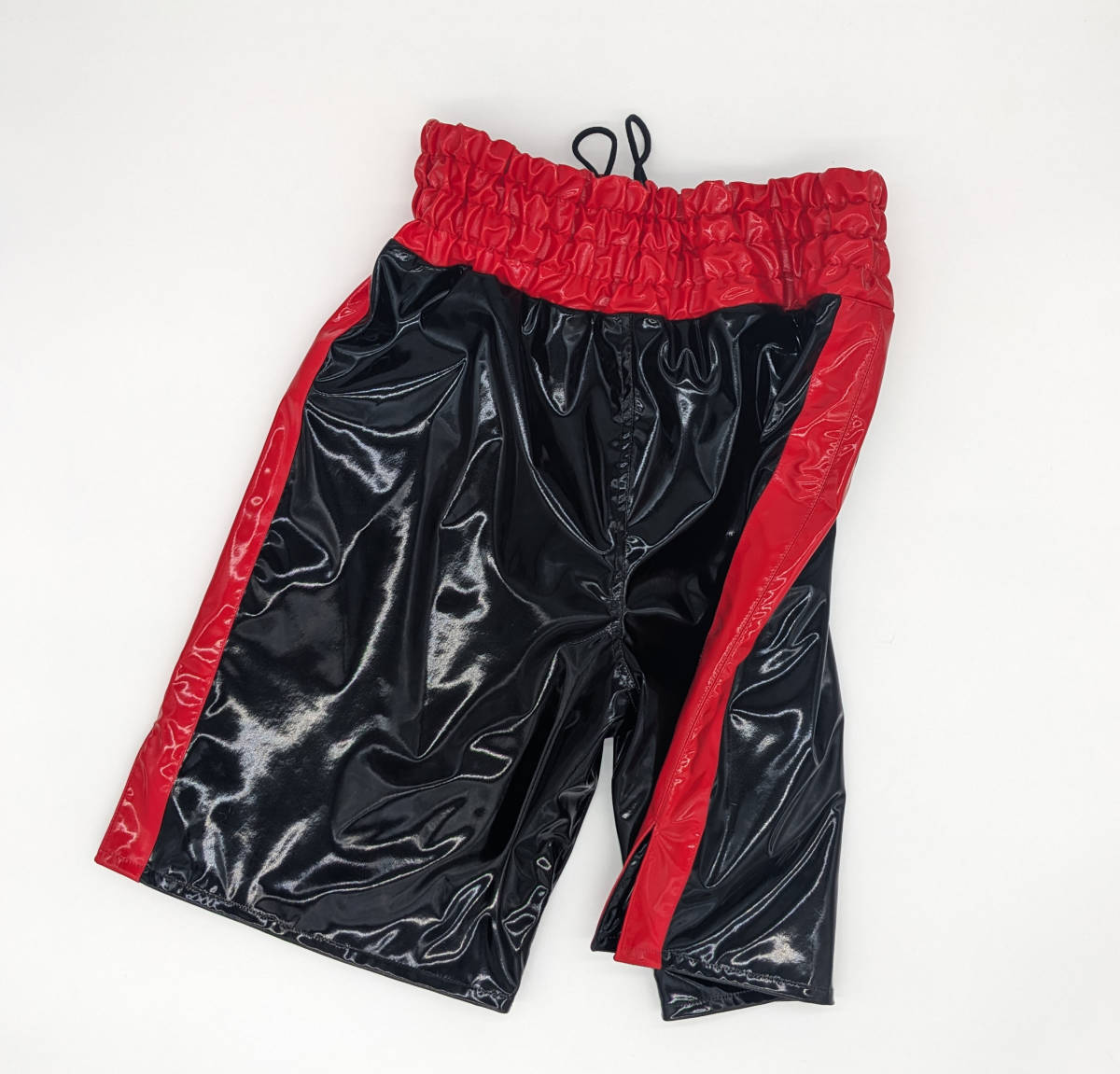 [ эмаль ткань. бокс трусы ( эмаль подкладка имеется )] чёрный / красный ( мужской L размер ) боевые искусства костюм новый товар 