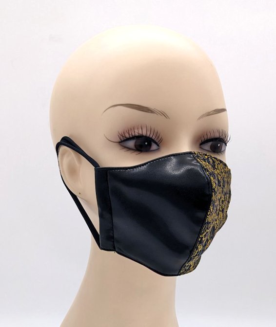  Sune -k( змея ) рисунок . кожзаменитель. маска ( желтый цвет / чёрный ) * маска покрытие * мода маска *M размер *. рисунок V серия костюм сделано в Японии 