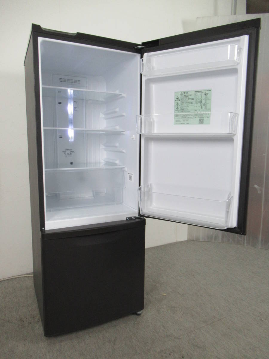 本州送料無料！パナソニック 168L 2ドア冷凍冷蔵庫 NR-B17FW-T マットビターブラウン 2021年製 右開き_画像2
