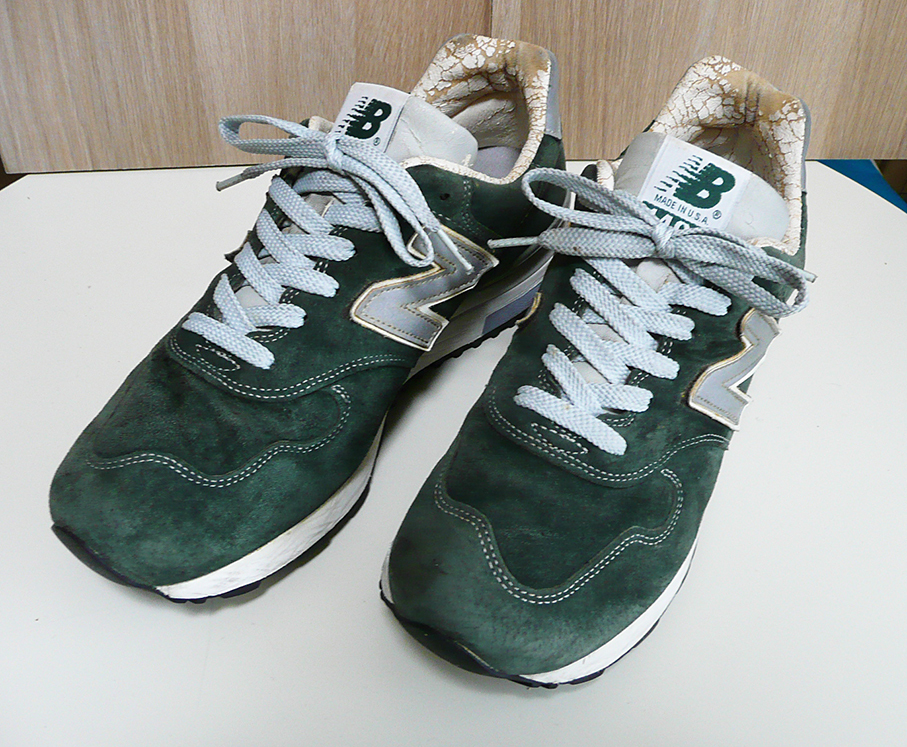 ■New Balance ニューバランス スニーカー M1400MG アメリカ製 made in USA グリーン スエード 8 1/2　ワイズD 26.5cm■送料無料_画像1