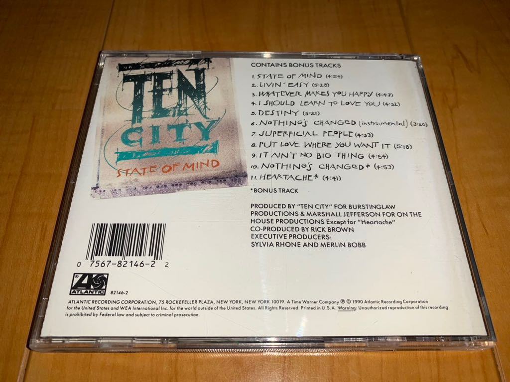 【輸入盤CD】Ten City / テン・シティ / State Of Mind / ステイト・オブ・マインドの画像2