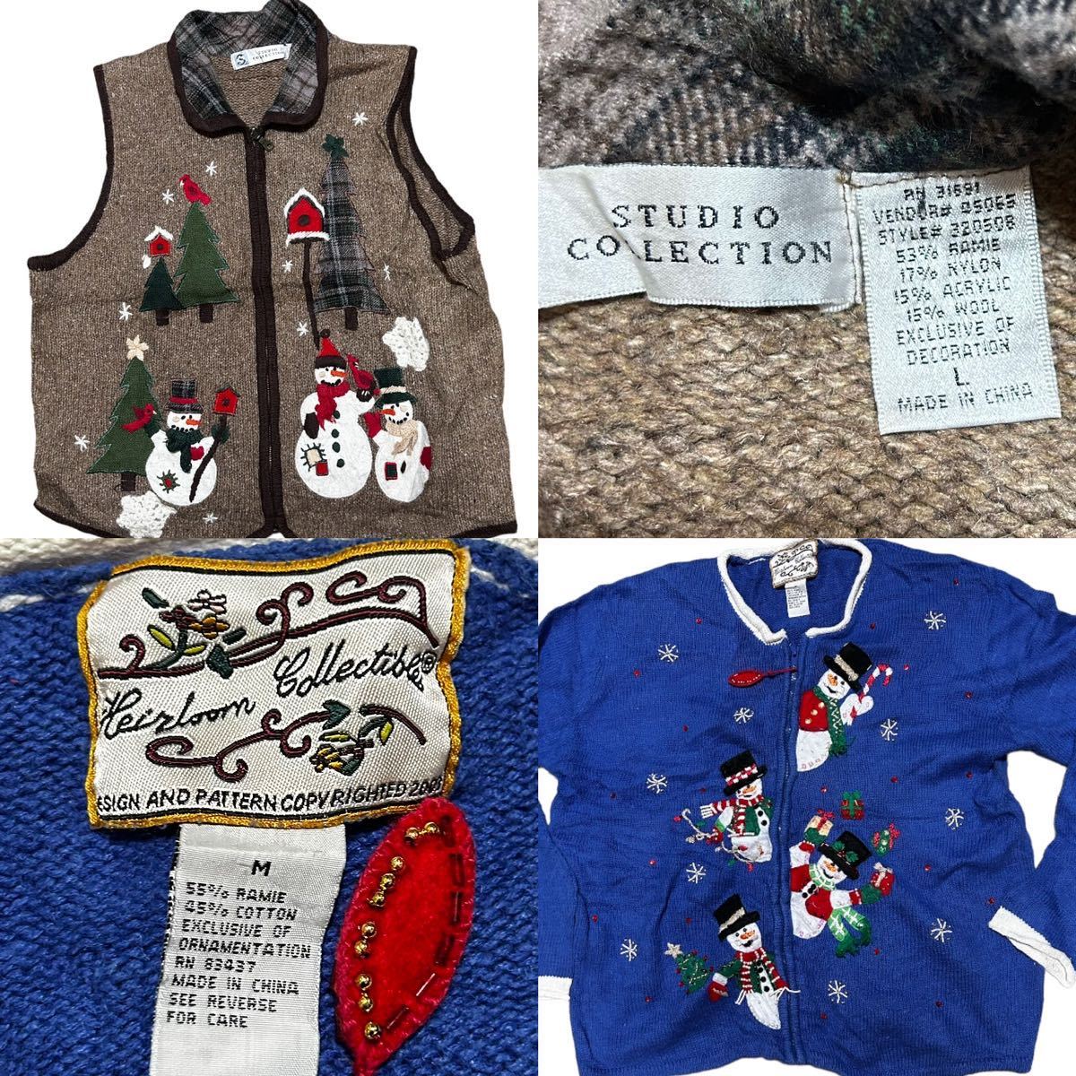 同梱可　美品　ビンテージ　クリスマスセーター　アグリーセーター　9枚セット/USA古着セット ベール　_画像4