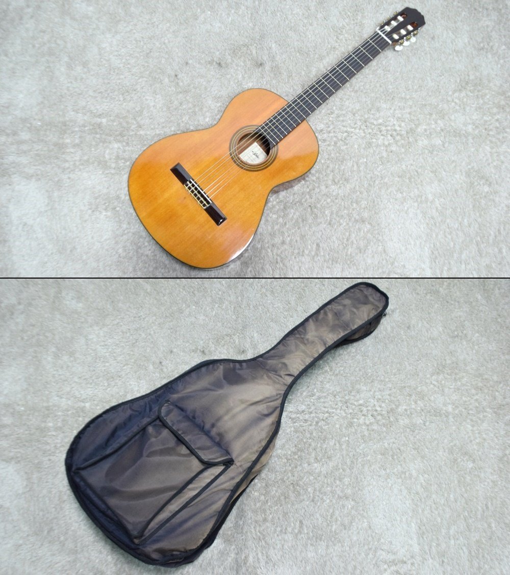 アリア アコースティックギター AC-25 全長約101cm 弦高6弦約4mm 1弦約3.5mm フレット数19 ソフトケース付属 クラシックギター Aria_画像8