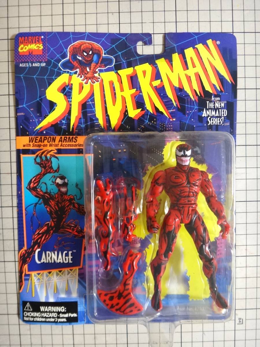 TOYBIZ カーネイジ　CARNAGE カーネージ　カーネイジ　スパイダーマン　フィギュア　THE　NEW　ANIMATED　SERIES_画像1