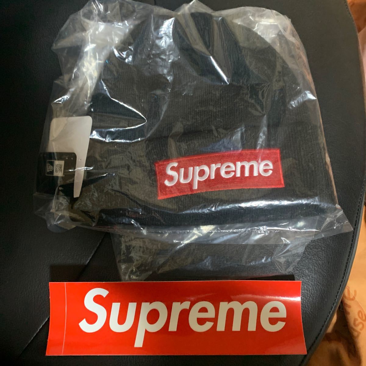 22aw Supreme New Era Box Logo Beanie Blackシュプリーム ニューエラ ボックス ロゴ ビーニー ブラック 未使用品　送料込み_画像7