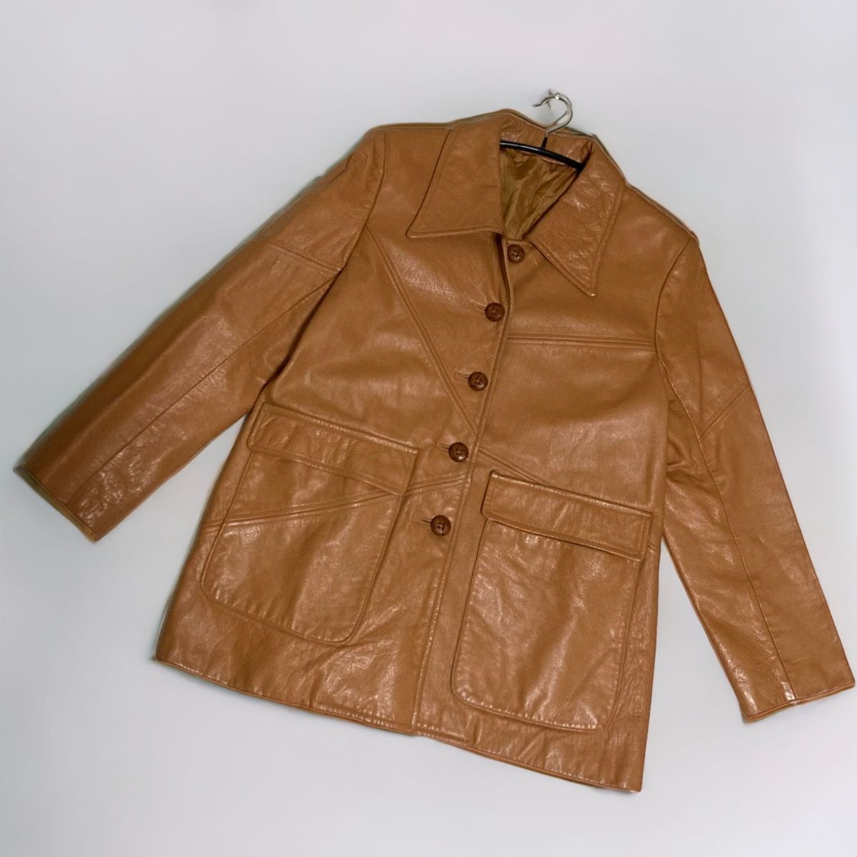 レザー ジャケット レディース M ライトブラウン キャメル 革調 レザー ジャケット レディース M ライトブラウン キャメル 革調