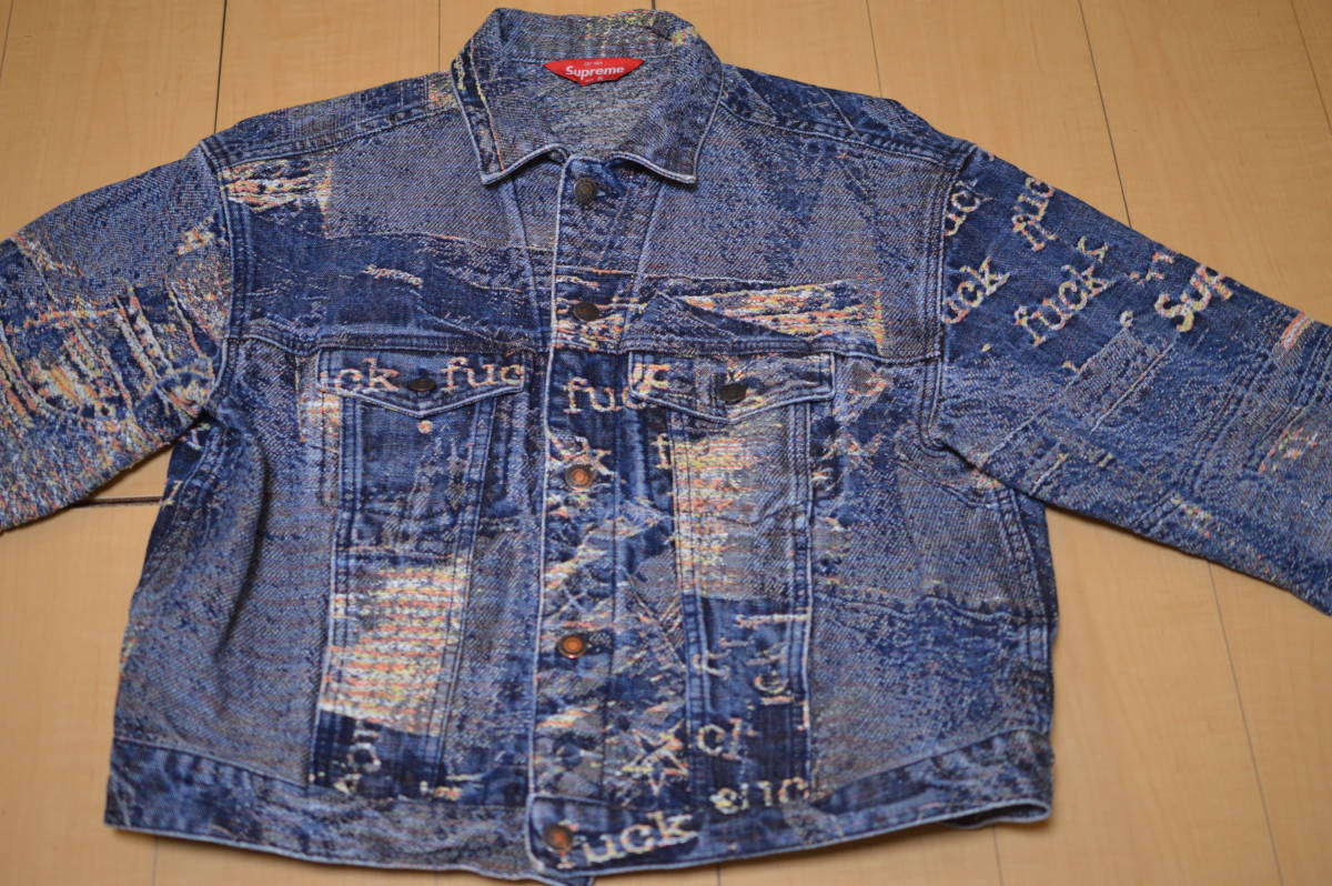 Supreme シュプリーム 23SS Archive Denim Jacquard Trucker Jacket アーカイブ デニム ジャカード トラック ジャケット Blue サイズS_画像4