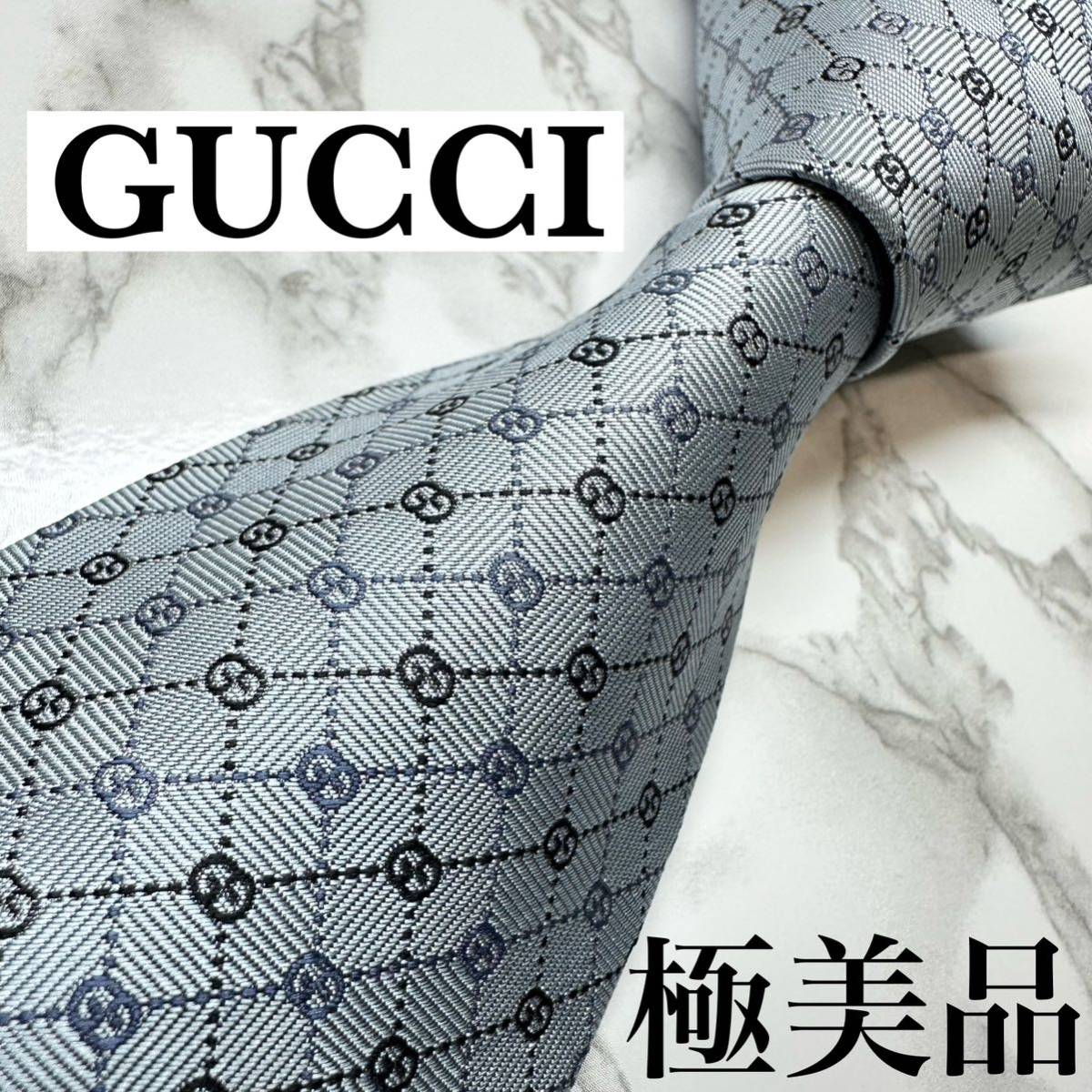 ☆美品！グッチ GUCCI GG柄 ネクタイ シルク100% ！-