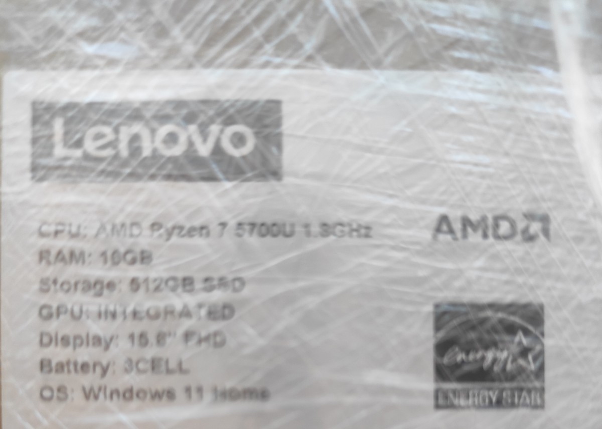 新品未開封品 Lenovo IdeaPad Slim 170 【Windows11/15.6インチIPS液晶(フルHD)/Ryzen7 5700U/16GB/512GB/Wifi6】 現行モデル　グレー_画像5