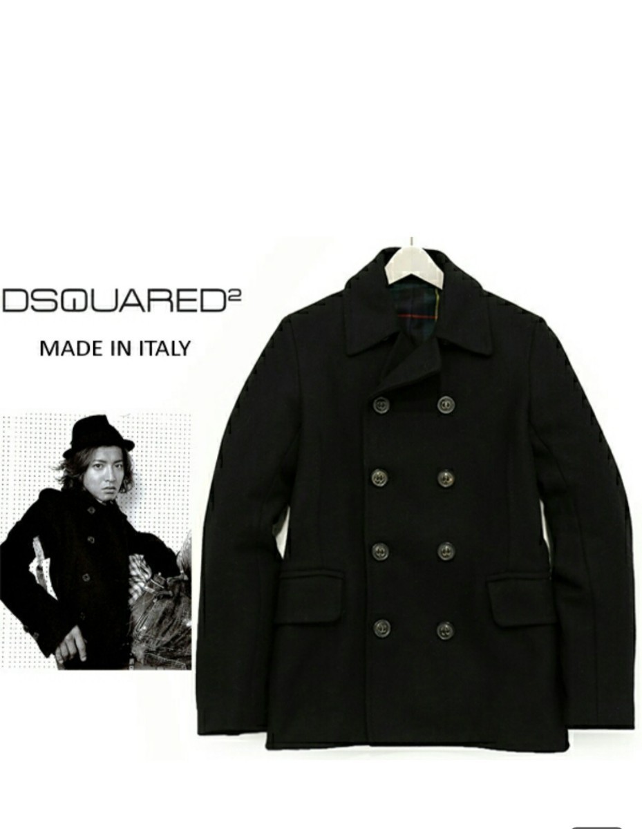 DSQUARED2 希少！！　木村拓哉さん着用Ｐコート 黒　48_画像1