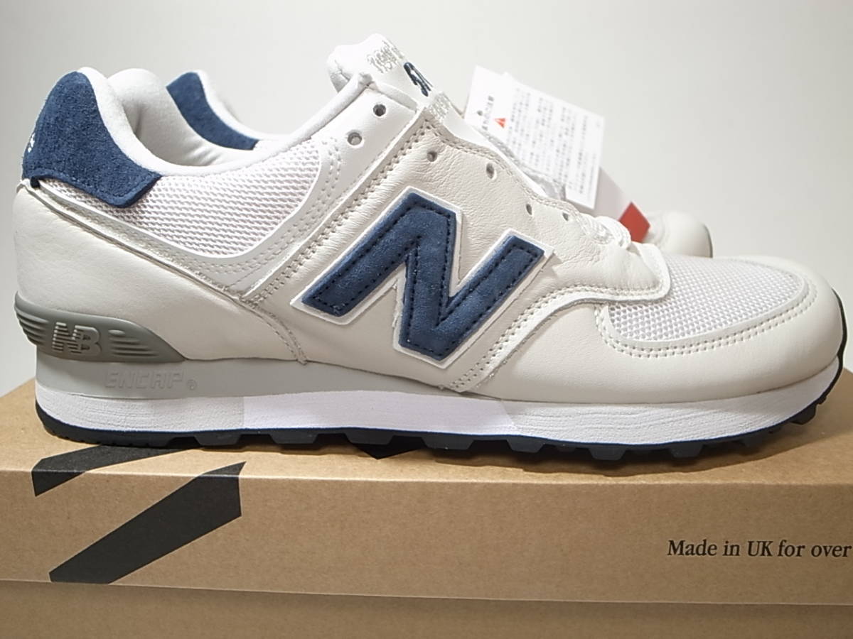 【送料無料 即決】NEW BALANCE UK製 OU576LWG 27.5cm US9.5 新品 35周年記念 復刻 オフホワイトxホワイトxネイビー白x紺 英国製イギリス製_画像2