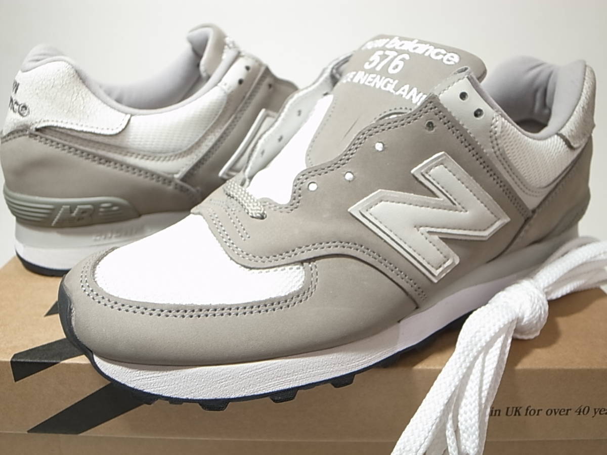 【送料無料 即決】訳有り NEW BALANCE UK製 OU576FLB 28.5cm US10.5 新品 35周年記念 復刻 フリントグレーFLINT GREY 灰色 ヌバック 英国製_画像1