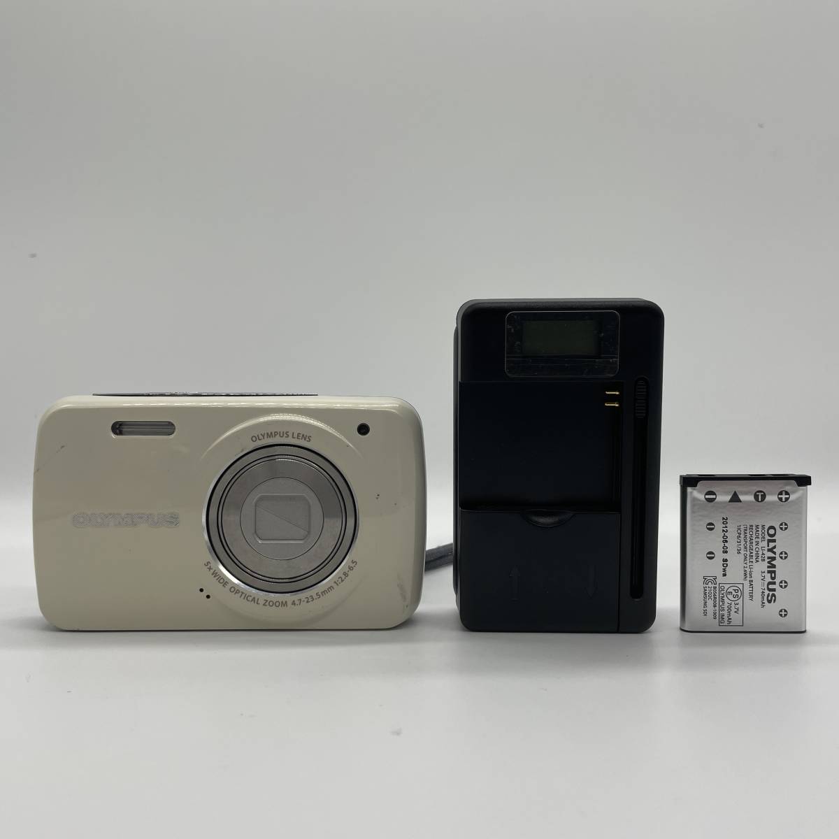 【簡易動作確認済】OLYMPUS VH-210 WHITE　コンデジ　デジカメ　デジタルカメラ　シャッター&フラッシュ動作OK_画像1