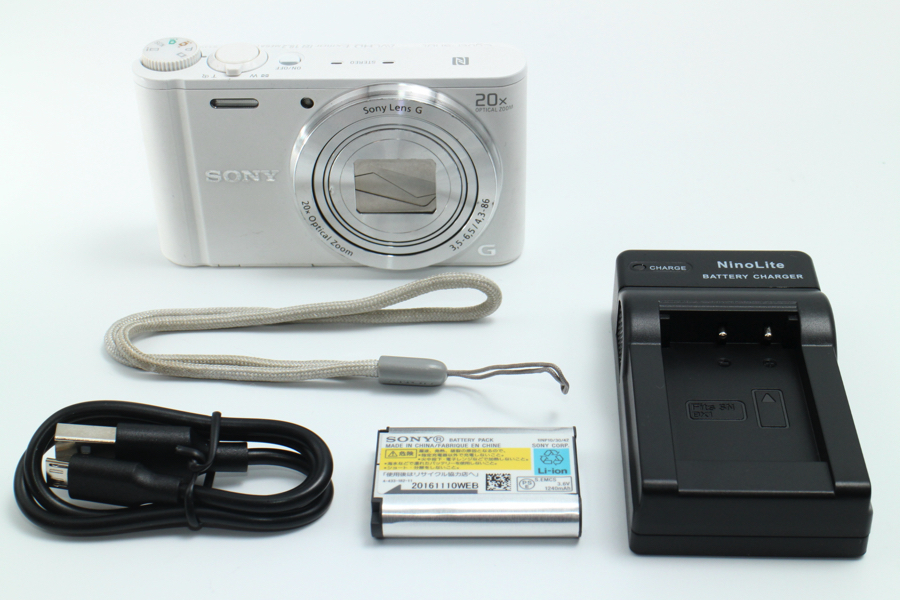 4380- ソニー SONY デジタルカメラ Cyber-shot DSC-WX350-W ホワイト 光学20倍 良品_画像1