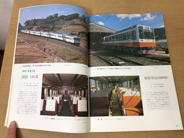 ●K034●鉄道ピクトリアル●1981年5月●185系特急形直流電車北九州市都市モノレール小倉線箱根登山1000形国鉄185系●即決_画像4