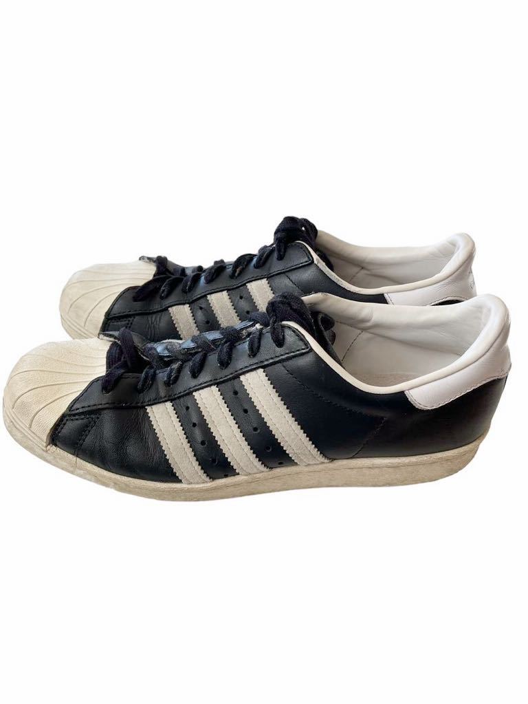 ●●vintage adidas super star アディダス スーパースター 80's G61069 サイズ9/27 黒x白●●_画像4