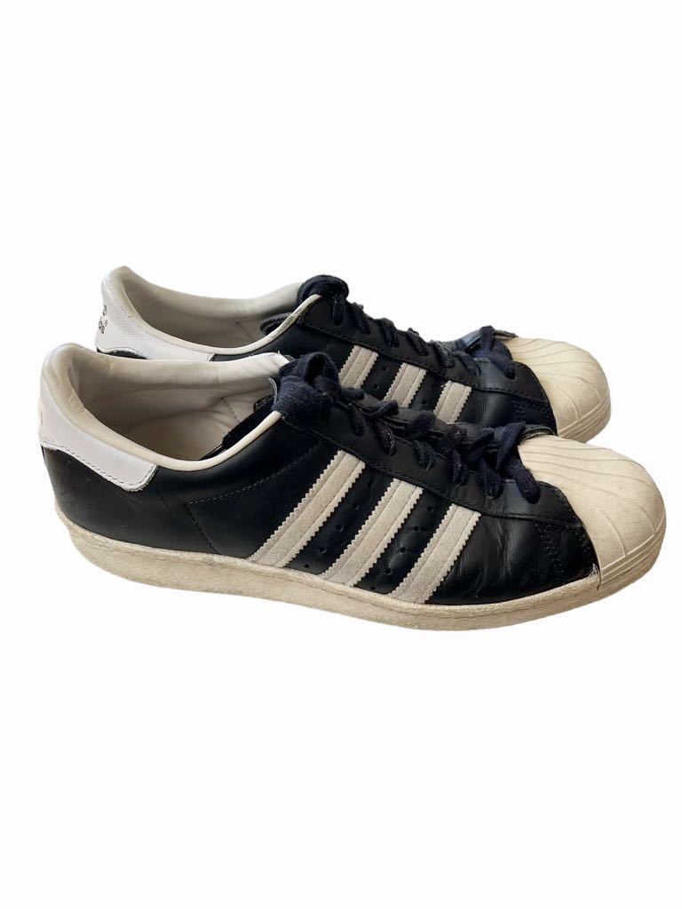 ●●vintage adidas super star アディダス スーパースター 80's G61069 サイズ9/27 黒x白●●_画像5