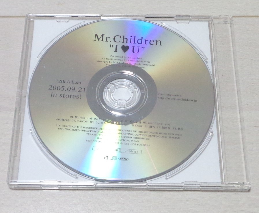 Mr.Children I LOVE U 非売品PR盤◆ミスチル_画像2