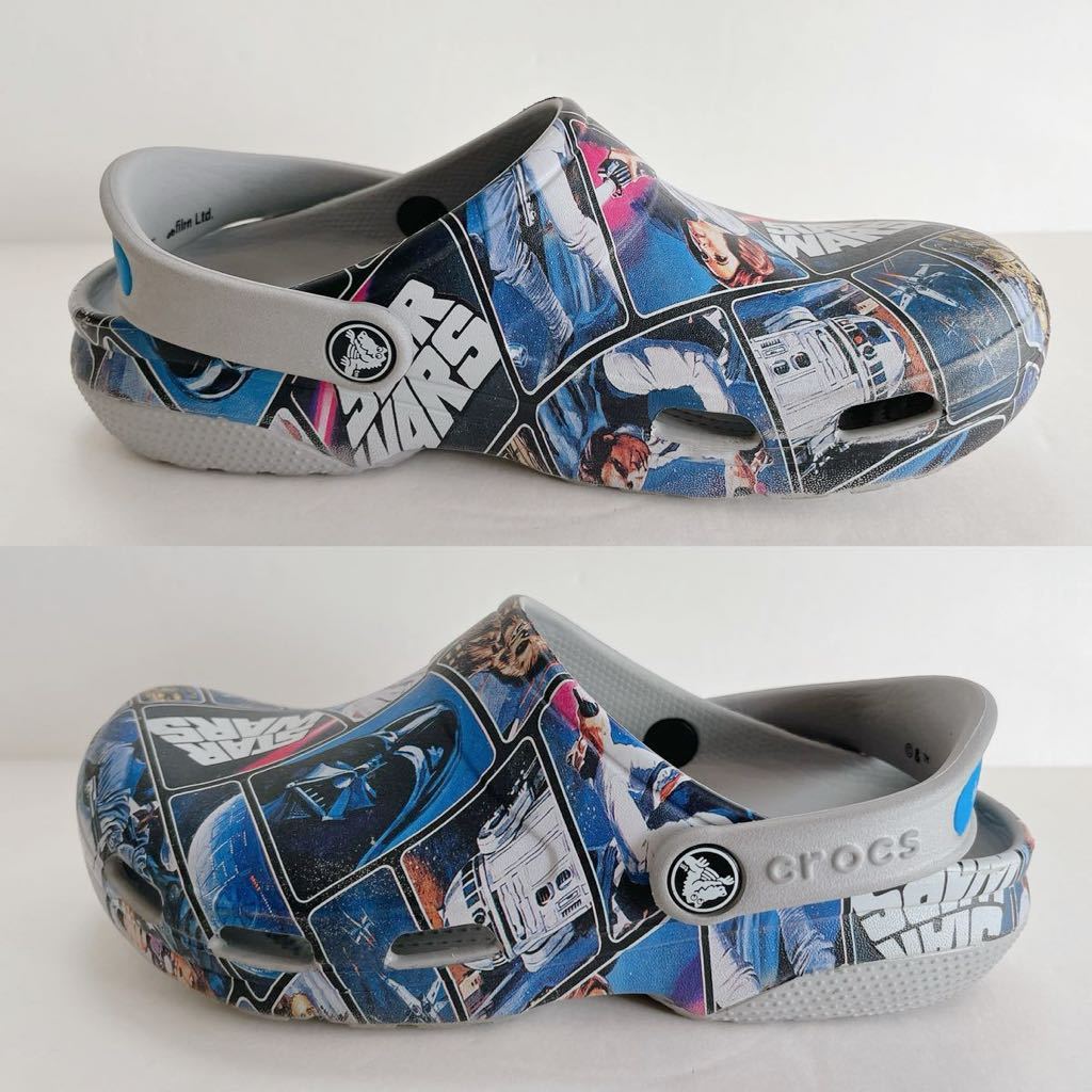 T■crocs クロックス スターウォーズ STARWARS M5W7 サイズ23.0㎝ 靴 女性 柄 ブルー/グレー 軽量 クラシック サンダル デザイン スライド_画像2