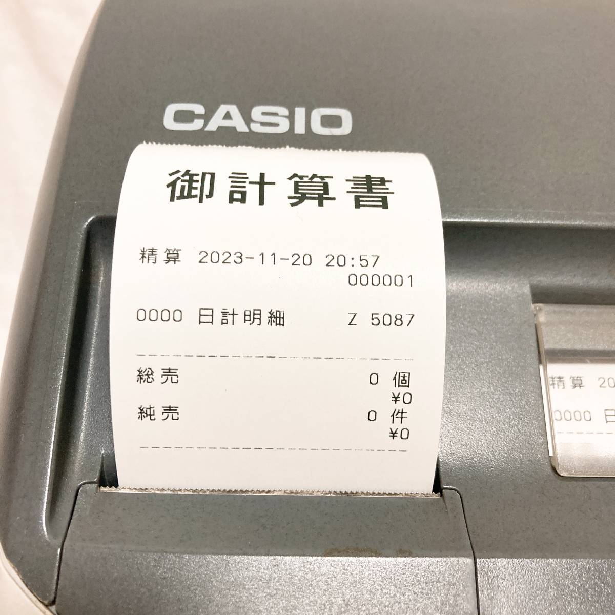 箱ナシ　動作品　CASIO TE-2100-15S グレー_画像7